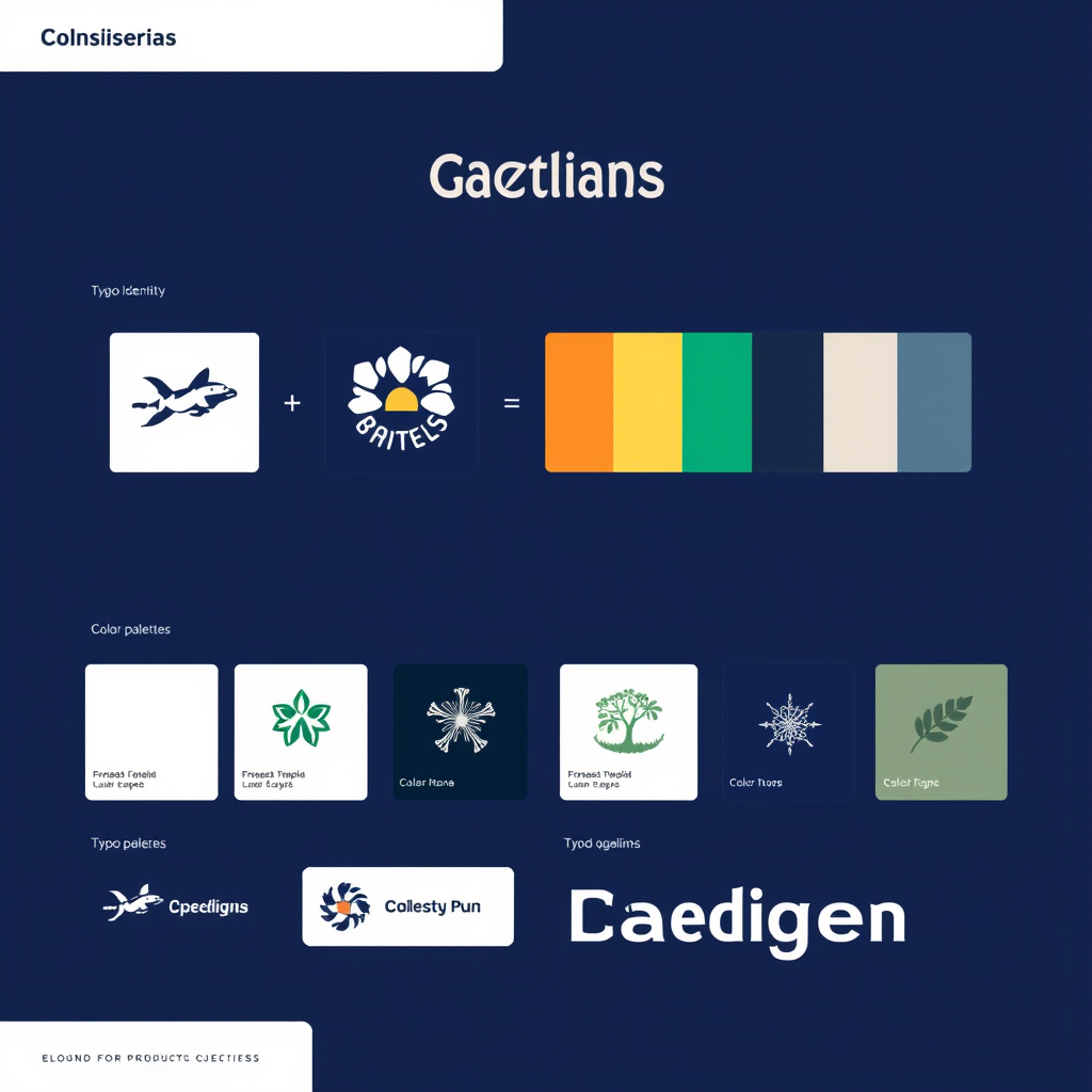 Proceso de creación de identidad de marca mostrando logos, paletas de colores, tipografías y guías de marca para estudiantes de diseño en Argentina