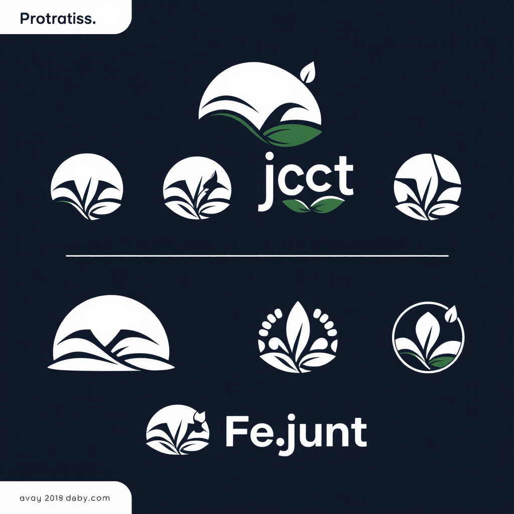 Versiones digitales finales del logo mostrando diferentes variaciones, tamaños y aplicaciones en formato vectorial